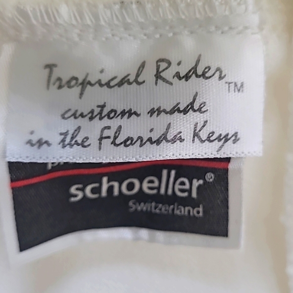 White breeches full seat Dressage Competition Pants Cream leather insert Stretch - Picture 5 of 9